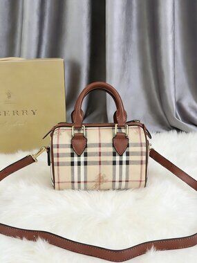 Burberry Mini Check Bowling Bag